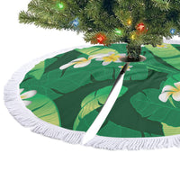 Green Banana Leaf Hawaii Tree Skirt Lau Maia Plumeria Tropical Summer Vibes