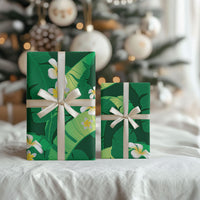 Green Banana Leaf Hawaii Wrapping Paper Lau Maia Plumeria Tropical Summer Vibes LT14 - Polynesian Pride