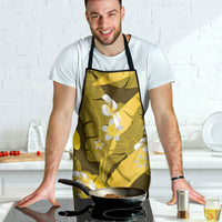 Yellow Banana Leaf Hawaii Apron Lau Maia Plumeria Tropical Summer Vibes LT14 - Polynesian Pride