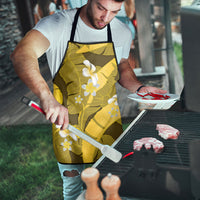 Yellow Banana Leaf Hawaii Apron Lau Maia Plumeria Tropical Summer Vibes LT14 - Polynesian Pride