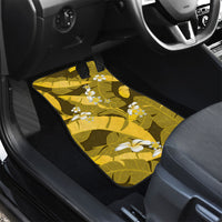 Yellow Banana Leaf Hawaii Car Mats Lau Maia Plumeria Tropical Summer Vibes LT14 - Polynesian Pride