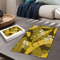 Yellow Banana Leaf Hawaii Puzzle Lau Maia Plumeria Tropical Summer Vibes LT14 - Polynesian Pride