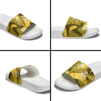 Yellow Banana Leaf Hawaii Slide Sandals Lau Maia Plumeria Tropical Summer Vibes LT14 - Polynesian Pride