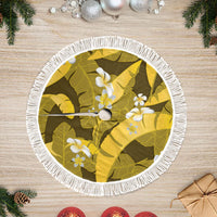 Yellow Banana Leaf Hawaii Tree Skirt Lau Maia Plumeria Tropical Summer Vibes