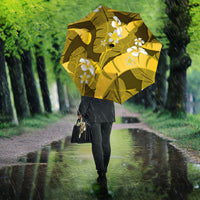 Yellow Banana Leaf Hawaii Umbrella Lau Maia Plumeria Tropical Summer Vibes LT14 - Polynesian Pride