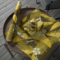 Yellow Banana Leaf Hawaii Wrapping Paper Lau Maia Plumeria Tropical Summer Vibes LT14 - Polynesian Pride