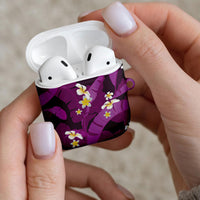 Purple Banana Leaf Hawaii AirPods Case Lau Maia Plumeria Tropical Summer Vibes LT14 - Polynesian Pride
