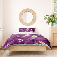Purple Banana Leaf Hawaii Bedding Set Lau Maia Plumeria Tropical Summer Vibes LT14 - Polynesian Pride