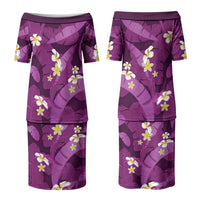 Purple Banana Leaf Hawaii Couples Matching Puletasi and Hawaiian Shirt Lau Maia Plumeria Tropical Summer Vibes LT14 - Polynesian Pride