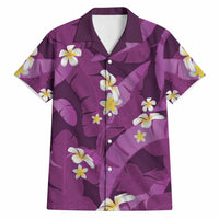 Purple Banana Leaf Hawaii Hawaiian Shirt Lau Maia Plumeria Tropical Summer Vibes LT14 Purple - Polynesian Pride