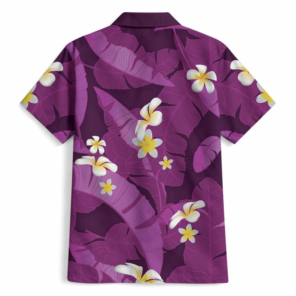 Purple Banana Leaf Hawaii Hawaiian Shirt Lau Maia Plumeria Tropical Summer Vibes LT14 - Polynesian Pride