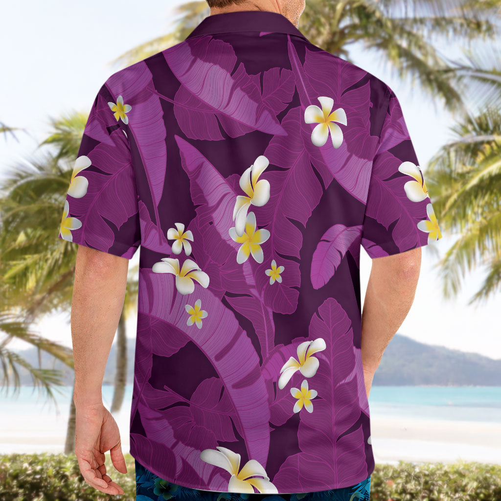 Purple Banana Leaf Hawaii Hawaiian Shirt Lau Maia Plumeria Tropical Summer Vibes LT14 - Polynesian Pride