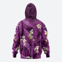 Purple Banana Leaf Hawaii Hoodie Lau Maia Plumeria Tropical Summer Vibes LT14 - Polynesian Pride