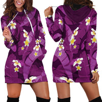 Purple Banana Leaf Hawaii Hoodie Dress Lau Maia Plumeria Tropical Summer Vibes LT14 - Polynesian Pride