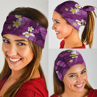 Purple Banana Leaf Hawaii Neck Gaiter Lau Maia Plumeria Tropical Summer Vibes LT14 - Polynesian Pride