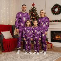 Purple Banana Leaf Hawaii Christmas Pajama Set Lau Maia Plumeria Tropical Summer Vibes