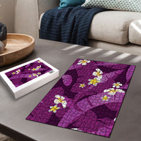 Purple Banana Leaf Hawaii Puzzle Lau Maia Plumeria Tropical Summer Vibes LT14 - Polynesian Pride