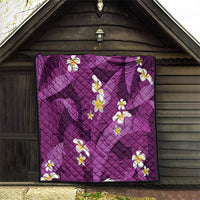 Purple Banana Leaf Hawaii Quilt Lau Maia Plumeria Tropical Summer Vibes LT14 - Polynesian Pride