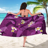 Purple Banana Leaf Hawaii Sarong Lau Maia Plumeria Tropical Summer Vibes LT14 - Polynesian Pride