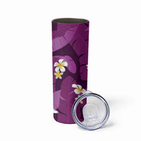 Purple Banana Leaf Hawaii Skinny Tumbler Lau Maia Plumeria Tropical Summer Vibes LT14 - Polynesian Pride