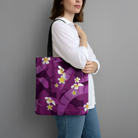 Purple Banana Leaf Hawaii Tote Bag Lau Maia Plumeria Tropical Summer Vibes LT14 - Polynesian Pride