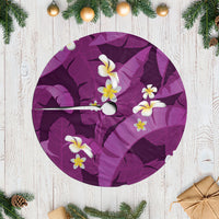 Purple Banana Leaf Hawaii Tree Skirt Lau Maia Plumeria Tropical Summer Vibes