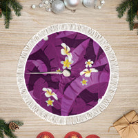 Purple Banana Leaf Hawaii Tree Skirt Lau Maia Plumeria Tropical Summer Vibes