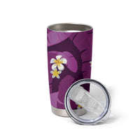 Purple Banana Leaf Hawaii Tumbler Cup Lau Maia Plumeria Tropical Summer Vibes LT14 - Polynesian Pride