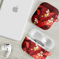 Red Banana Leaf Hawaii AirPods Case Lau Maia Plumeria Tropical Summer Vibes LT14 - Polynesian Pride