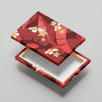 Red Banana Leaf Hawaii Canvas Wall Art Lau Maia Plumeria Tropical Summer Vibes LT14 - Polynesian Pride