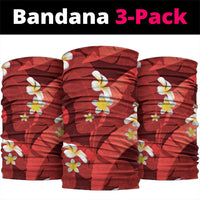 Red Banana Leaf Hawaii Neck Gaiter Lau Maia Plumeria Tropical Summer Vibes LT14 package One Size: 25*50cm Red - Polynesian Pride