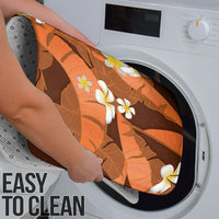 Orange Banana Leaf Hawaii Bathroom Set Lau Maia Plumeria Tropical Summer Vibes LT14 - Polynesian Pride
