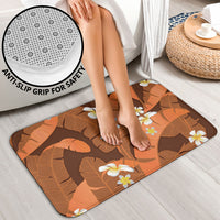Orange Banana Leaf Hawaii Bathroom Set Lau Maia Plumeria Tropical Summer Vibes LT14 - Polynesian Pride