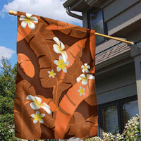 Orange Banana Leaf Hawaii Garden Flag Lau Maia Plumeria Tropical Summer Vibes LT14 - Polynesian Pride