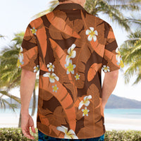 Orange Banana Leaf Hawaii Hawaiian Shirt Lau Maia Plumeria Tropical Summer Vibes LT14 - Polynesian Pride