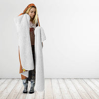 Orange Banana Leaf Hawaii Hooded Blanket Lau Maia Plumeria Tropical Summer Vibes LT14 - Polynesian Pride