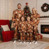 Orange Banana Leaf Hawaii Christmas Pajama Set Lau Maia Plumeria Tropical Summer Vibes