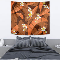 Orange Banana Leaf Hawaii Tapestry Lau Maia Plumeria Tropical Summer Vibes LT14 - Polynesian Pride