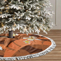 Orange Banana Leaf Hawaii Tree Skirt Lau Maia Plumeria Tropical Summer Vibes