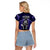 New Zealand Aotearoa Rugby Raglan Cropped T Shirt NZ Tiki With Maori Fern World Cup Blue Version LT14 - Polynesian Pride