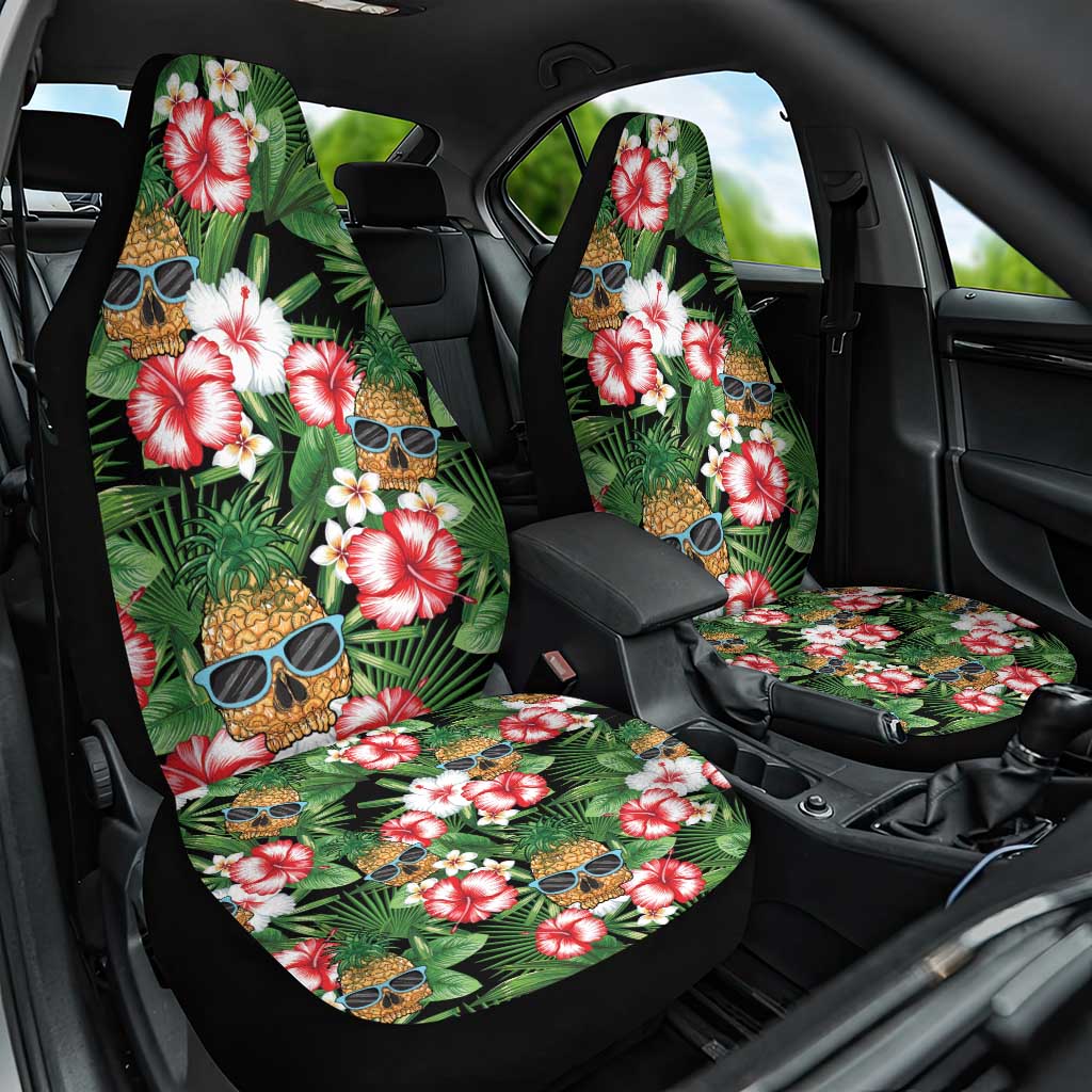 Pineapple Skull Aloha Hawaii Car Seat Cover Summer Vibes Tropical Seamless Pattern - Polynesian Pride