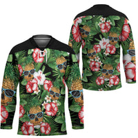 Pineapple Skull Aloha Hawaii Hockey Jersey Summer Vibes Tropical Seamless Pattern - Polynesian Pride