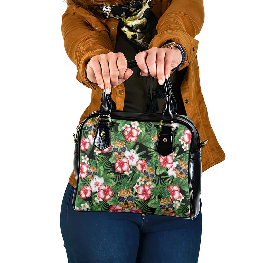 Pineapple Skull Aloha Hawaii Shoulder Handbag Summer Vibes Tropical Seamless Pattern - Polynesian Pride