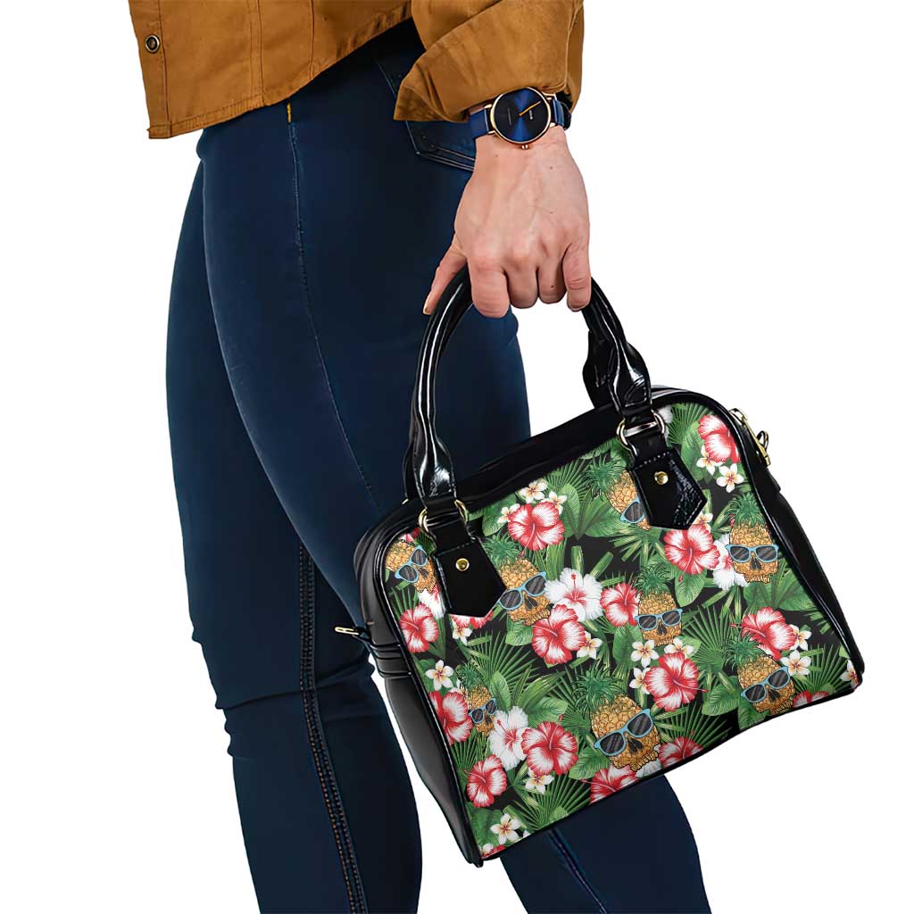Pineapple Skull Aloha Hawaii Shoulder Handbag Summer Vibes Tropical Seamless Pattern - Polynesian Pride