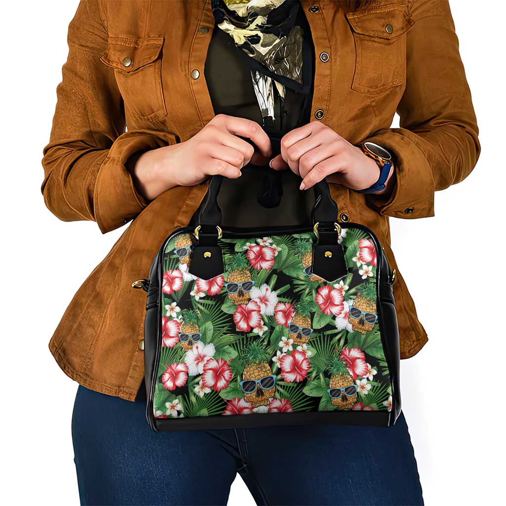 Pineapple Skull Aloha Hawaii Shoulder Handbag Summer Vibes Tropical Seamless Pattern - Polynesian Pride