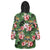 Pineapple Skull Aloha Hawaii Wearable Blanket Hoodie Summer Vibes Tropical Seamless Pattern - Polynesian Pride