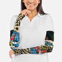 Aloha Hawaii Surfing Skull Arm Sleeves Shaka Skeleton Ride The Waves LT14 - Polynesian Pride