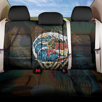 Aloha Hawaii Surfing Skull Back Car Seat Cover Shaka Skeleton Ride The Waves LT14 One Size Black - Polynesian Pride