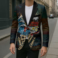 Aloha Hawaii Surfing Skull Blazer Shaka Skeleton Ride The Waves LT14 - Polynesian Pride