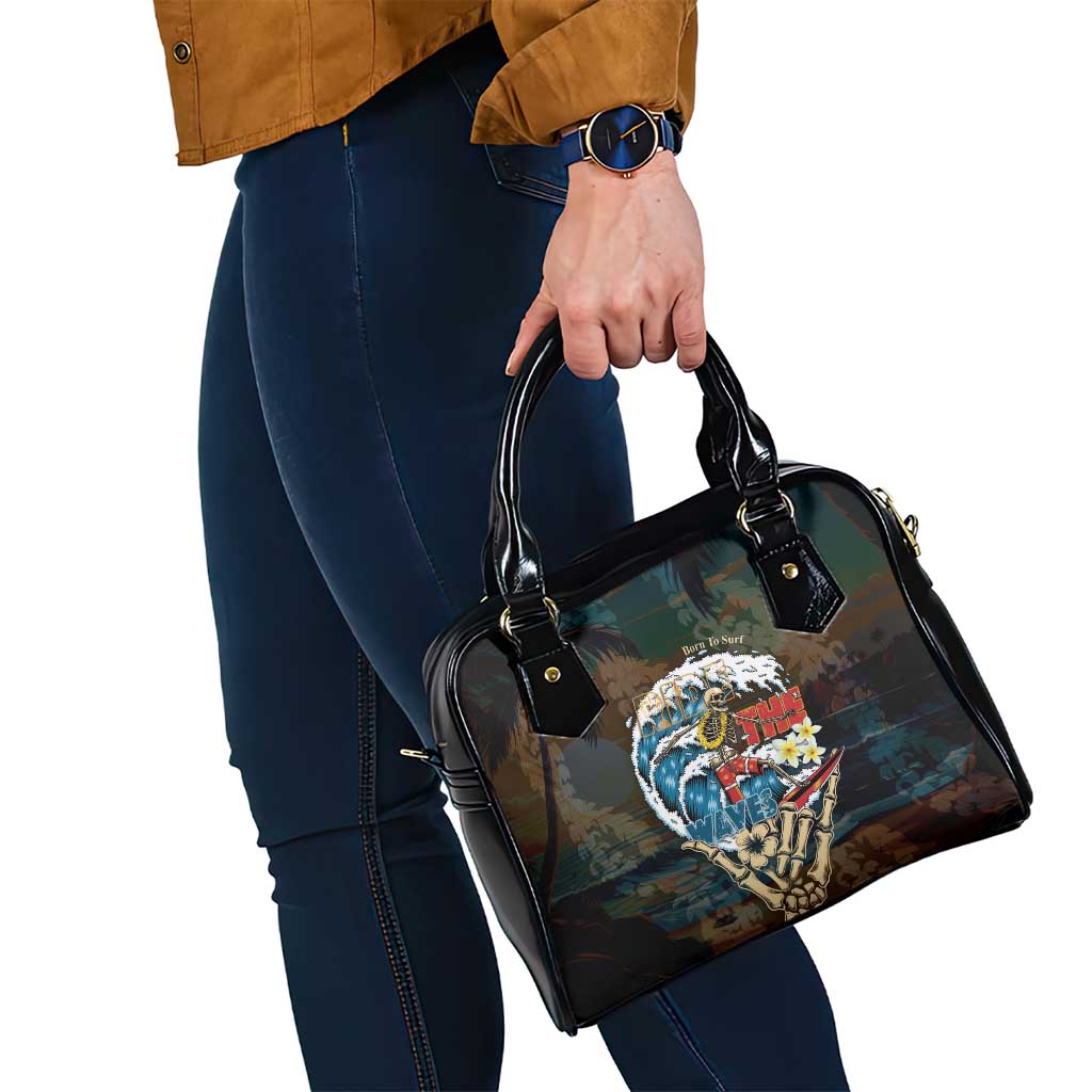 Aloha Hawaii Surfing Skull Shoulder Handbag Shaka Skeleton Ride The Waves LT14 - Polynesian Pride